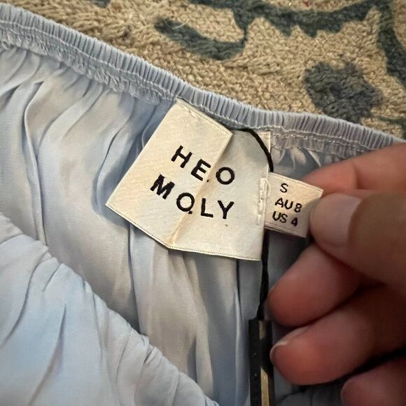 Hello Molly Danced Until Four Crop Top Steel Blue 4 - Picture 12 of 12